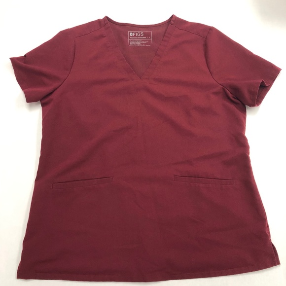 Figs maroon technical collection scrub top Style #FW1100 - Picture 1 of 2